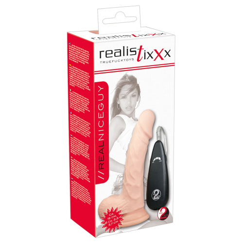 Orion RealFlesh Vibrating Dong 7inch - Реалистичный вибратор на присоске, 14х3.7 см